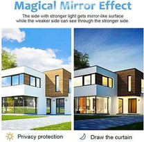 Privacy Window Tinting Silver Film Mirror Looking